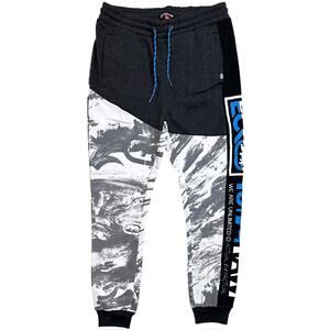Ecko Unltd Men's Sweatpants Marble Coloblock Panel Stitched Fleece Jogger